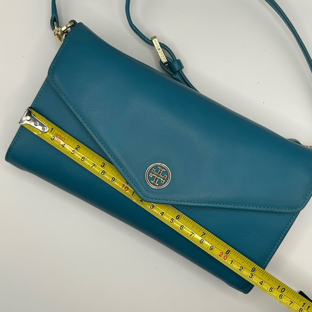 Tory Burch Expandable Concierge Blue Crossbody Bag - Picture 2 of 9